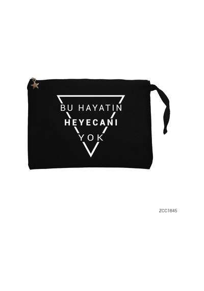Zepplin Giyim Gazapizim Heyecanı Yok Siyah Clutch Astarlı Cüzdan / El Çantası