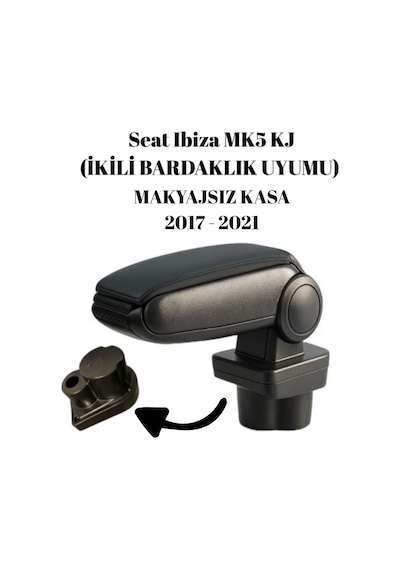 Seat Ibiza Mk5 Makyajsız Kj 2017 2018 2019 2020 2021 Uyumlu Araca Özel Kolçak Kol Dayama Orta Konsol Siyah