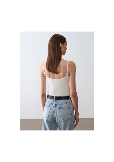 Dilvin 21200 Bra-free Askılı Top Ekru