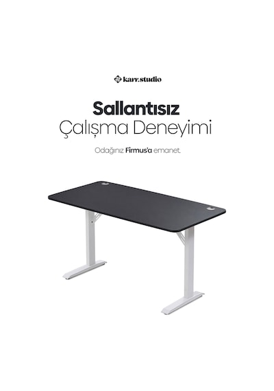Firmus Dayanıklı Çalışma Masası - 120x60 - Siyah