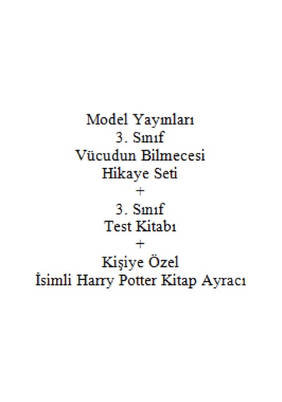 3. Sınıf Hikaye Kitabı Seti Model Yayınları Vücudun Bilmecesi + 3. Sınıf Test Kitabı + Kişiye Özel İsimli Harry Potter Kitap Ayracı
