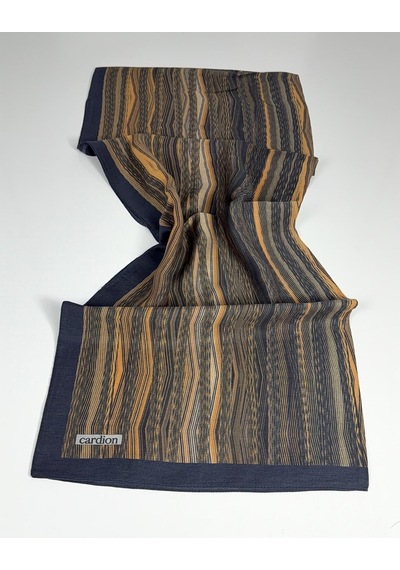 Cardion Pamuk İpek Şal - 70 X 180 - 06303 Lacivert - Sarı
