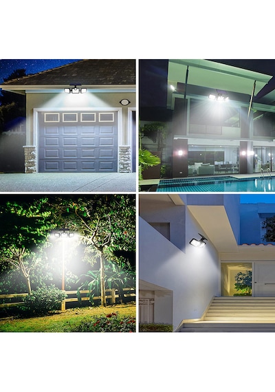Greentech Güneş Enerjili Hareket Sensörlü, 3 Taraflı 171 Cob Led Aydınlatma / GT-SL15