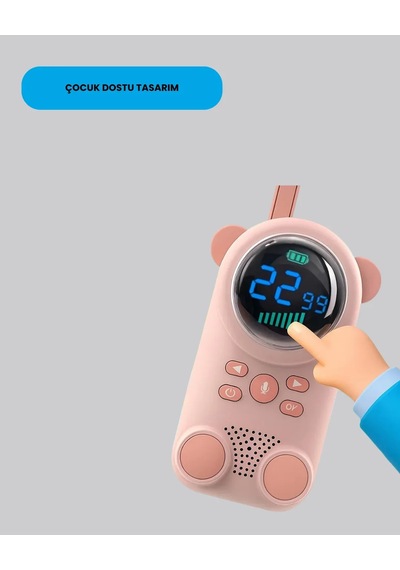 Çocuk Ve Bebek Telsizi 22 K, Vox Modu, Usb Şarjlı, Renkli Ekran Çok Renkli