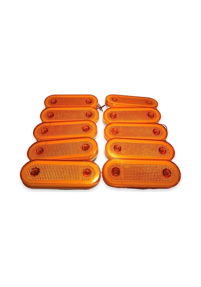 Ahmet Otomotiv 10 Adet Neon Sarı Renk 20 Ledli Parmak Lamba 12v-24v