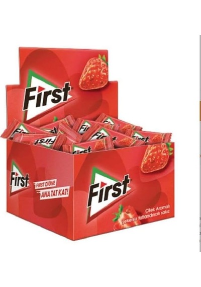 First Çilek Aromalı Sakız 340 Gr