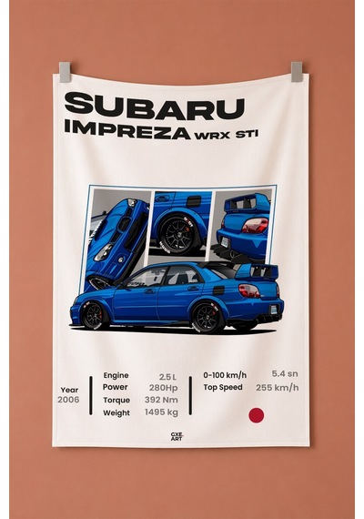 Impreza Wrx Dekoratif Duvar Örtüsü Duvar Halısı Reaste