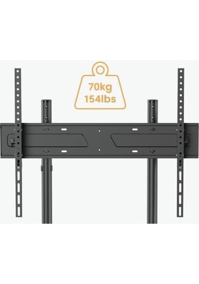 Tayfun 65'' Uyumlu Yürüyen Tekerlekli Ayaklı Led Tv Monitör Standı