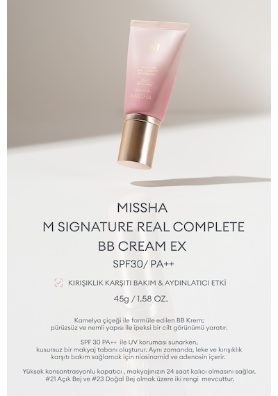 Missha Signature Real Complete BB Cream Hassas Ciltler İçin BB Krem SPF25/PA++ No: 21 45 G