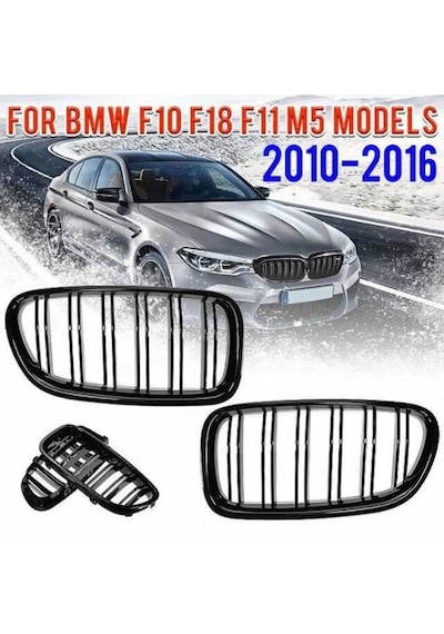 Bmw 5 Serisi F10 Çift Şerit Parlak Siyah M5 Panjur 2011-2017 İtha