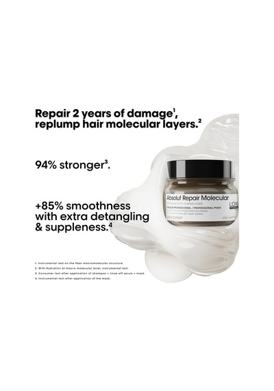 L'oréal Professionnel Paris Absolut Repair Molecular Tüm Yıpranmış Saçlar İçin Yoğun Onarıcı Maske 250 Ml