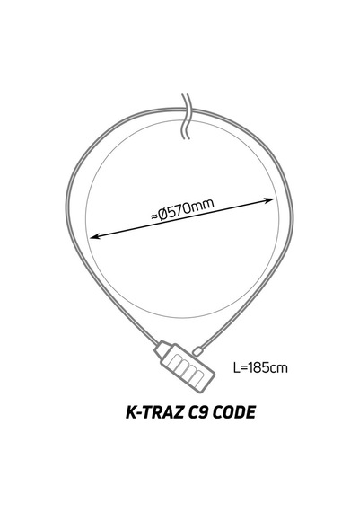 Zefal K-traz C9 Şifreli 15mm Bisiklet Kilidi Siyah