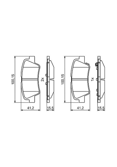 Kia Niro 1.6 2017-2022 Bosch Arka Balata Netparnet25338 G4le