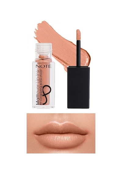 Note Cosmetique Mattever Lip-Ink Mat ve Kalıcı Likit Ruj 01 First Love Beige - Nude