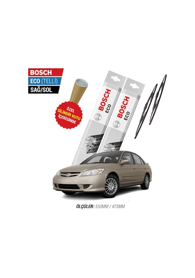 Bosch Eco Honda Civic Silecek Takımı (2001-2006)