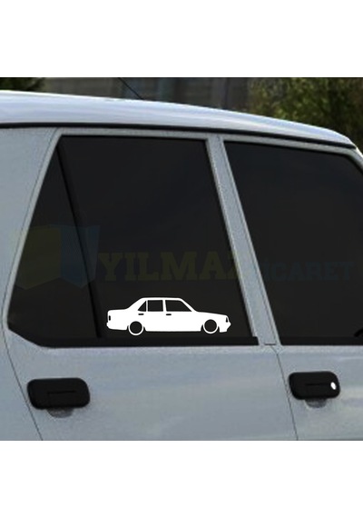 Şahin Tofaş Basık Araç Kelebek Cam Oto Sticker Yapıştırma 2 Adet