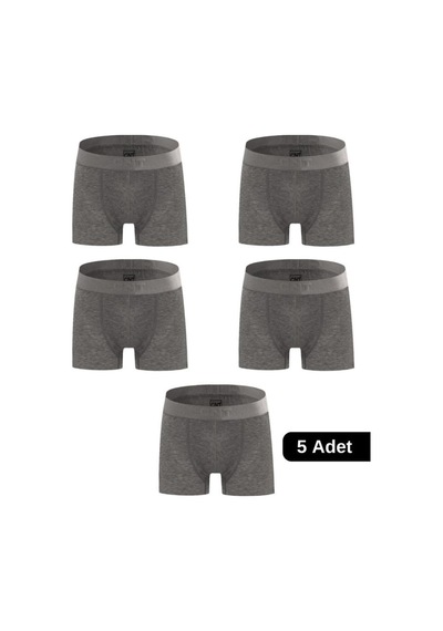 Cnt Erkek Pamuklu Boxer 5'li Paket Antrasit Antrasit