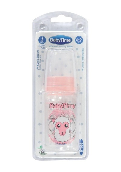 Babytime Kiraz Uçlu Pp Klasik Biberon 150 Ml 1 Numara 0-6 Ay Bt066 Pudra