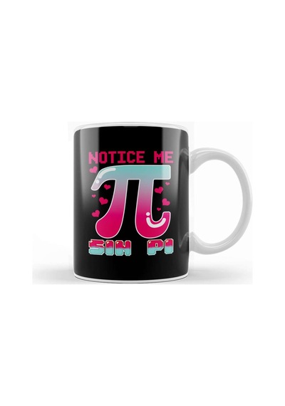 Funny Notice Me Sin Pi Cute Math Anime Senpai Pun Kupa Bardak Porselen Karışık