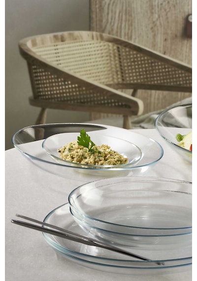 Pasabahce 6'lı Invitation Oval Tabak 17 Cm Şeffaf