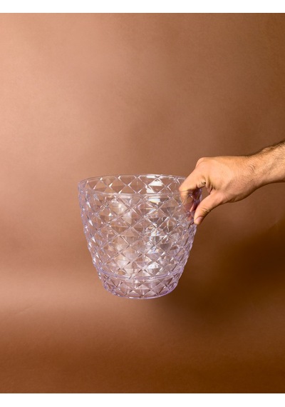 Kristal Orkide Saksısı No:4 / 5 Litre Elmas Desenli Şeffaf 5 L
