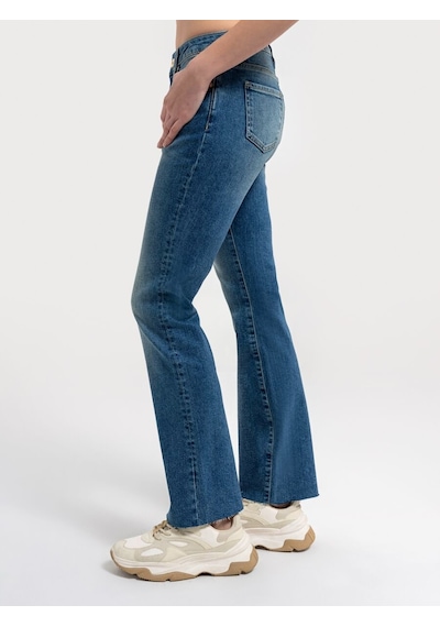 LOFT Flare Slim Fit Kadın Pantolon Lf2036029 Q1.v1 Denim