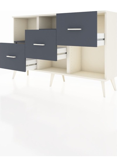 Arges Konsol 2 Raflı 3 Çekmeceli 132x30x83 Aytaşı-antrasit/antrasit Antrasit/antrasit Arges Konsol 2 Raflı 3 Çekmeceli 132x30x83 Aytaşı-antrasit/antrasit Antrasit/antrasit