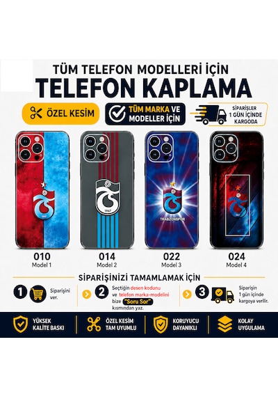 Taraftar Telefon Kaplaması Tüm Modeller Için Sipariş Sonrası Telefon Modelinizi Ve Desen Kodu Iletiniz -
