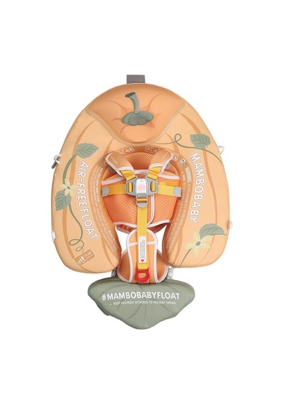 Mambobaby Yüzme Simidi - Pumpkin, Emniyetli, Gölgelikli Ve Ayak Destekli