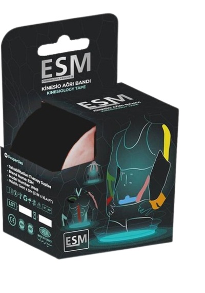 Esm Kinesio  Bandı Siyah 5 Mt