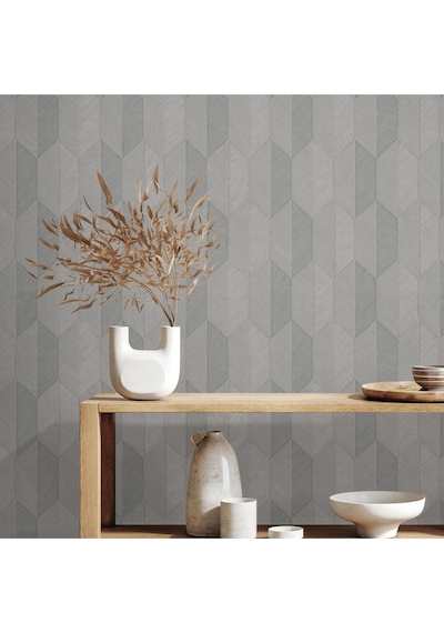 Vera Duvar Kağıdı Geometrik Desenli Non-woven Kağıt Taban Vinil Kaplı