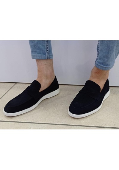 Erkek Deri Süet Loafer Hafif Taban Tarz Ayakkabı