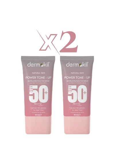 Dermokil Power Tone-Up Güneş Koruyucu Yüz Kremi SPF50+ 2 x 50 ML