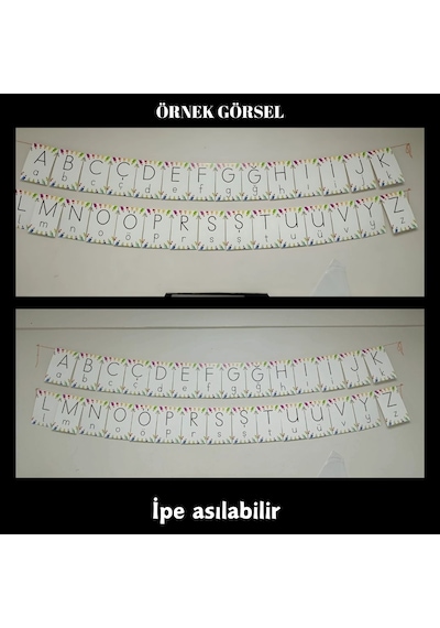 İlkokul Alfabe Kartları 03 Asılabilir