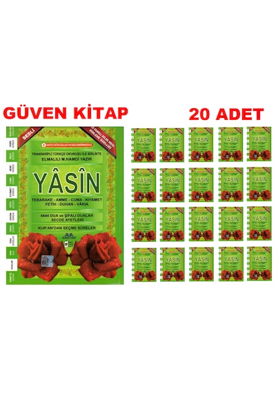 Haktan Yayınları Ortaboy 41 Yasin-i Şerif Yeşil 20 Adet