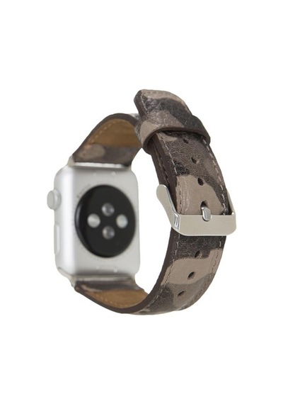 Bouletta Apple Watch Uyumlu Deri Kordon 42-44-45Mm Kamuflaj Bej