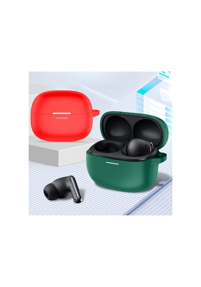 Caseonn Xiaomi Redmi Buds 8 Pro Kılıf Askı Aparatlı Mat Silikon Pembe Çok Renkli