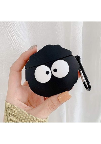 Huawei Freebuds Pro 2 İçin Kılıf Cartoon Figürlü Silikon Crtn-fgr-sswtri Freebuds Pro 2 İle Uyumlu Kılıf - Siyah - Beyaz
