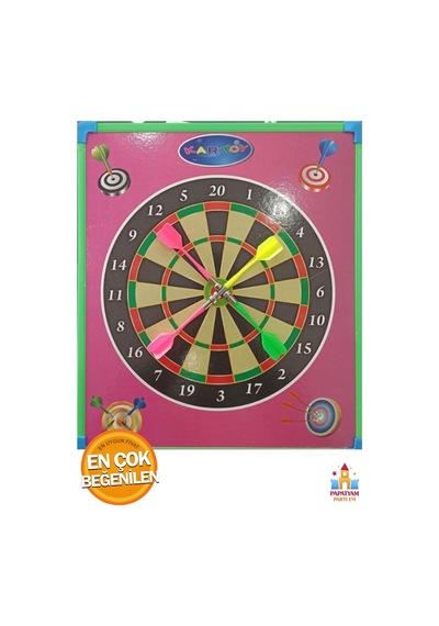 Dart Oyunu İçin Çift Taraflı Mıknatıslı Dart Tahtası - 35x30 Cm Boyutunda