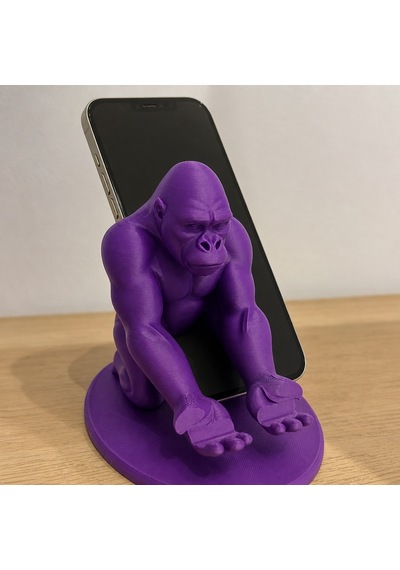 3d Baskı Goril Telefon Tutucu - Kaslı Goril Masaüstü Telefon Standı-mor Diğer