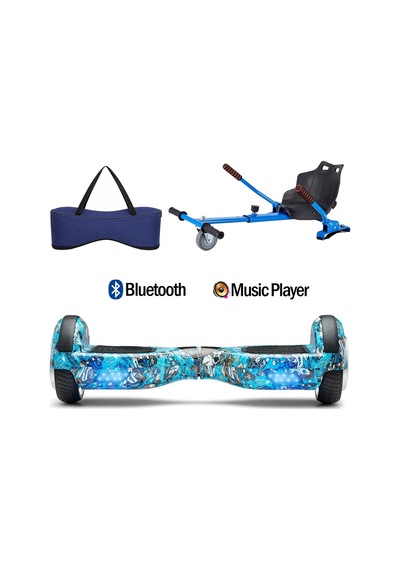 Citymate Elektrikli Kaykay Hoverboard Akıllı Denge 6.5 Inch + Hoverkart + Çanta Extrem21 Paket D20