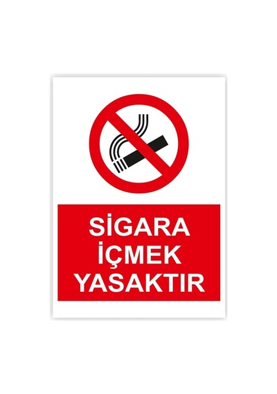 Sigara İçilemez Uyarı Levhası Pvc İkaz Tabelası Kapı Duvar