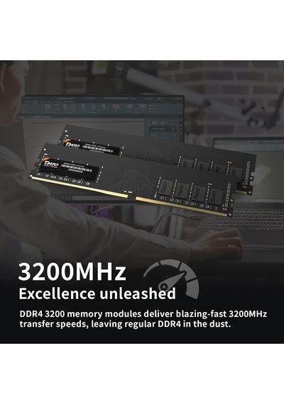 Ddr4 Ram 16gb 3200mhz, Pc4-25600 Cl22 1.2v 288-pin Non-ecc Tamponsuz Dimm, Masaüstü Bellek Modülü
