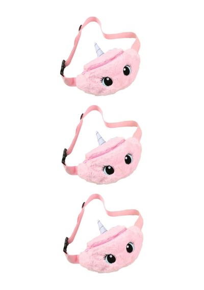 Peluş Unicorn Tasarımlı Çocuk Bel Ve Göğüs Çantası / Sevimli Figürlü Çapraz Çanta