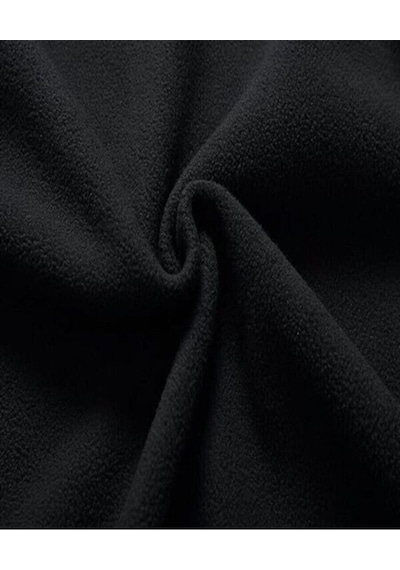 Genius Store Unisex Polar Tam Fermuarlı Outdoor Polar Ceket Tactical Polar Kadın-erkek Polar Renkli-tam Siyah