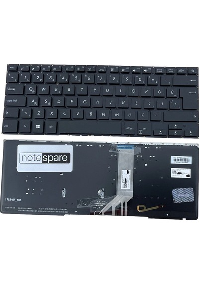 Asus Uyumlu Vivobook S14 S410ua-bv215r, S14 S410ua-bv217r Işıklı Klavye Siyah Tr