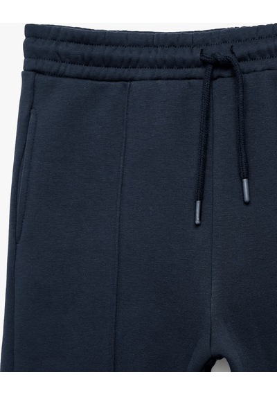 Koton Şardonlu Cepli Jogger Okul Eşofman Altı Lacivert 7wkb40015tk