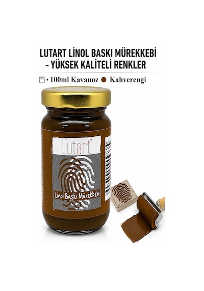 Linol Mürekkebi 100 Ml 1 Adet Lutart Linol Baskı Boya Mürekkebi Blok Baskı Sanat Su Bazlı Matbaa Mürekkebi Hobi Kahverengi