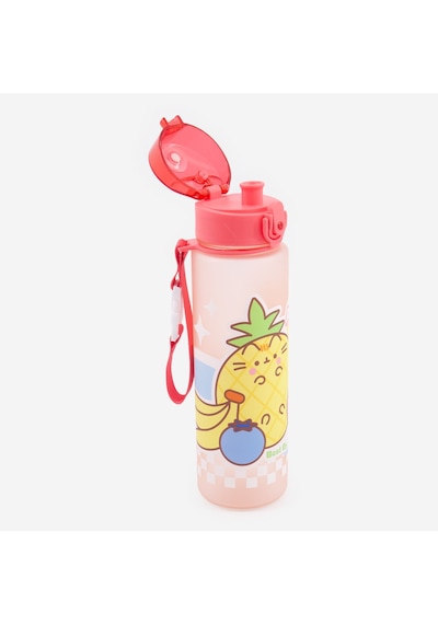 Pusheen Fruits Meyve Temalı, 600ml Kapasiteli, Pop-top Kapaklı Matara Ve Su Şişesi pembe