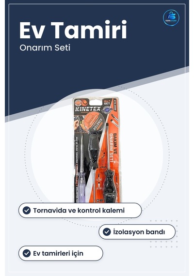 Bakım Ve Onarım Seti Tornavida Kontrol Kalemi İzolasyon Bandı Ev